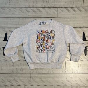 Lee Light Gray Williamsburg Alphabet Graphic Sweatshirt